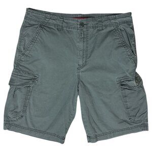 Unionbay Men’s Cargo Shorts Size 36 Gray Cotton Lightweight Relaxed Fit Stretch